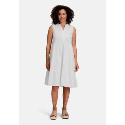 Spitzenkleid CARTOON "Damen mit Lochmuster", Damen, Gr. 38, Normalgrößen, Spitze, weiß, Spitze, Obermaterial: 100% Baumwolle. Futter: 100% Baumwolle, ausgestellt kurz, U-Boot-Ausschnitt, Kleider, Design