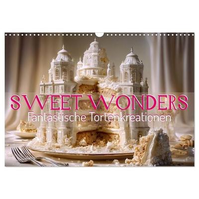 Sweet Wonders. Fantastische Tortenkreationen (Wandkalender 2027 DIN A3 quer), CALVENDO Monatskalender
