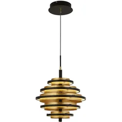 Hängelampe Esstischleuchte Pendellampe dimmbar LED Wohnzimmerlampe schwarz gold