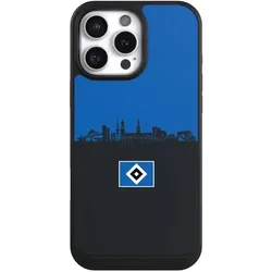 Nivocase Hülle für Apple iPhone 16 Pro Max Handyhülle NIVOcore Case Schwarz HSV Hamburg Skyline (Apple iPhone 16 Pro Max), Smartphone Hülle, Schwarz