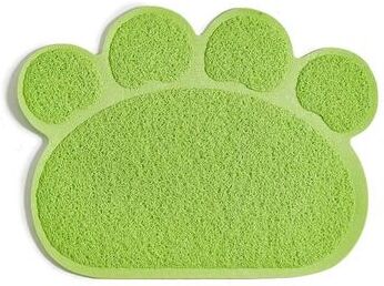 Uplifted Finds Paw Print Waterproof PVC Cat Litter Mat green m