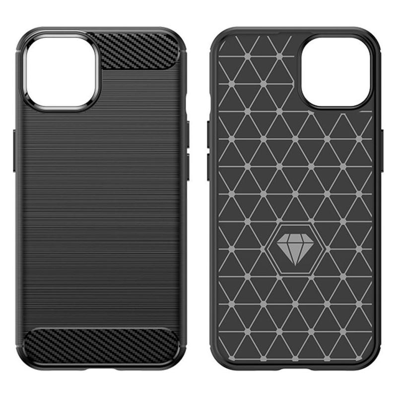 Hurtel Carbon Case iPhone 14 case flexible gel back cover blue (Apple iPhone 14) (1404978613)
