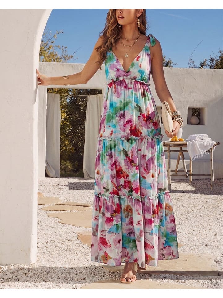 Milan Kiss Kleid in Bunt - S
