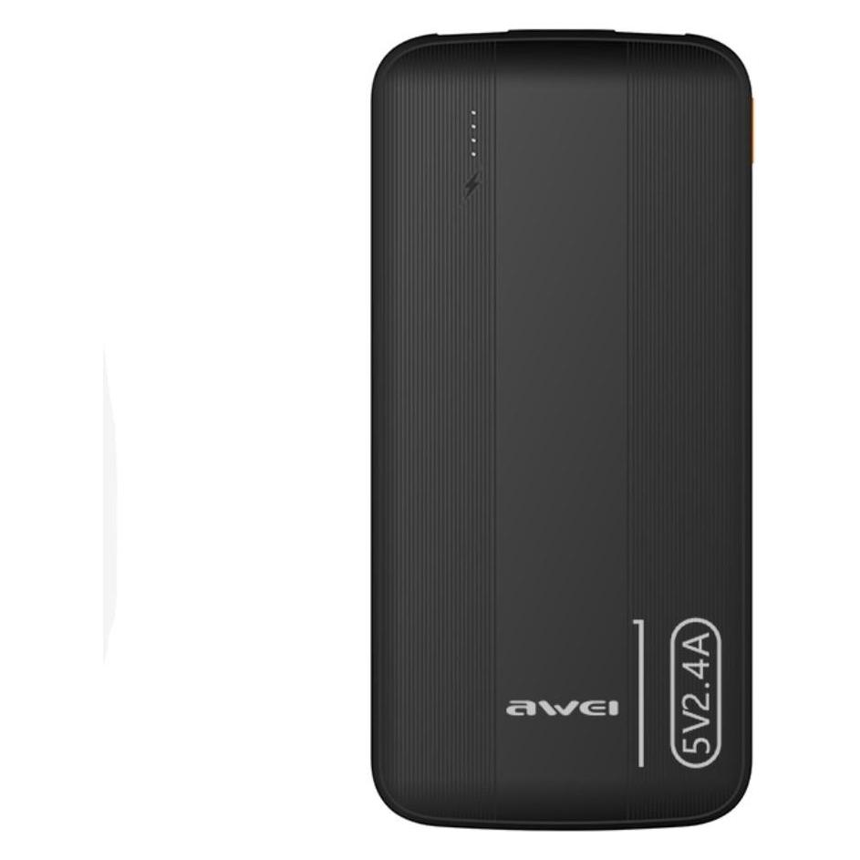 Awei PowerBank P20K 10000mAh czarny/black (10000 mAh, 37 Wh) (P20K)