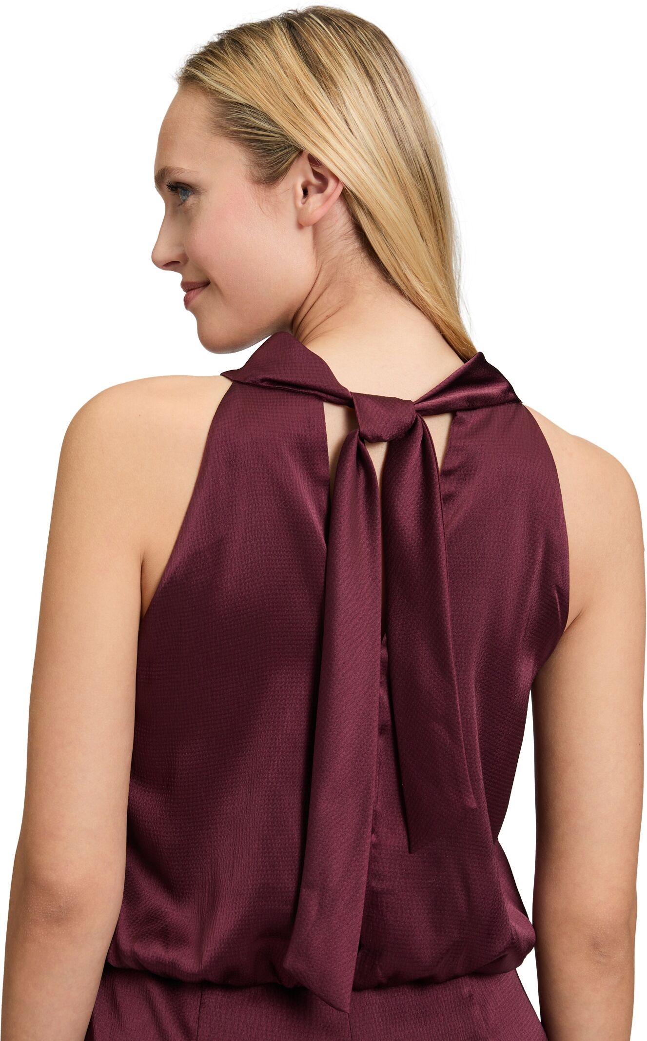 Jumpsuit VERA MONT "Jumpsuit mit Taschen", Damen, Gr. 38, EURO, rot (deep dahlia), Obermaterial: 98% Polyester Pol. recyc.. 2% Elasthan EL., Overalls Jumpsuit