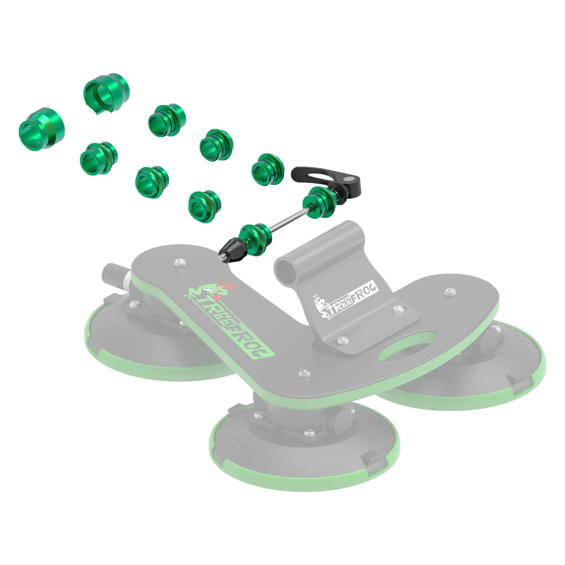 TreeFrog Fahrrad Achsen-Adapter für Dachträger mit Saugnäpfen (UF15X110)