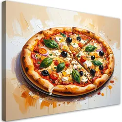 LEINWANDBILD Pizza Essen 90x60cm