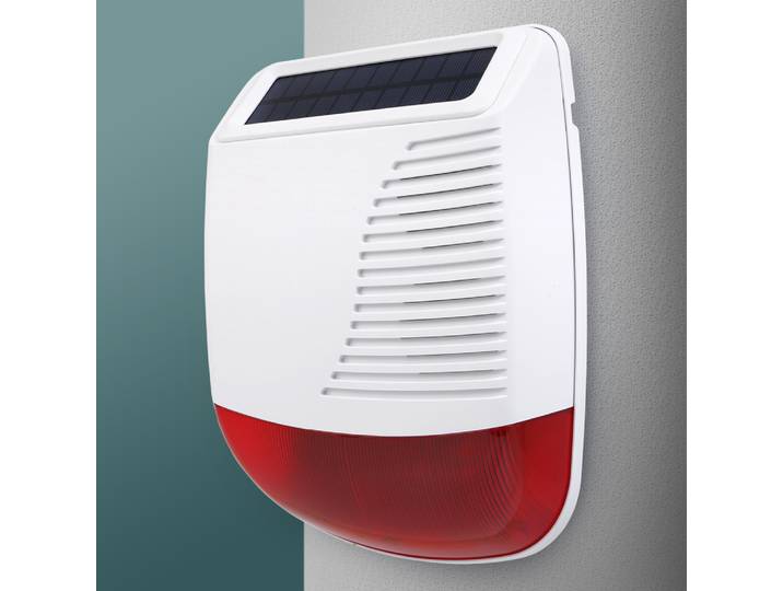 Sirène stroboscopique sans fil étanche à énergie solaire E16 pour système d'alarme HOMSECUR GSM 4G WIFI