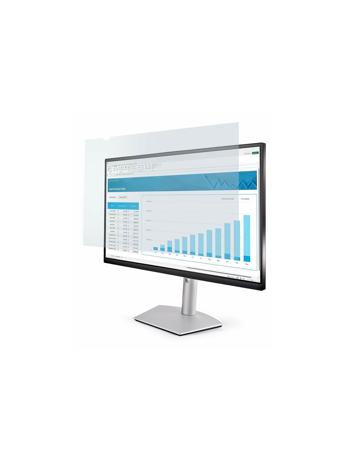 StarTech.com 16:10 Anti-Blue Light Filter BlueLight Screen Filter - display privacy filter - 24" wide - TAA Compliant