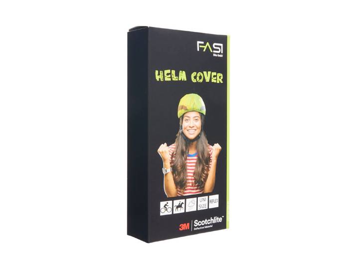 Fasi Helmcover Gelb mit Reflexstreifen