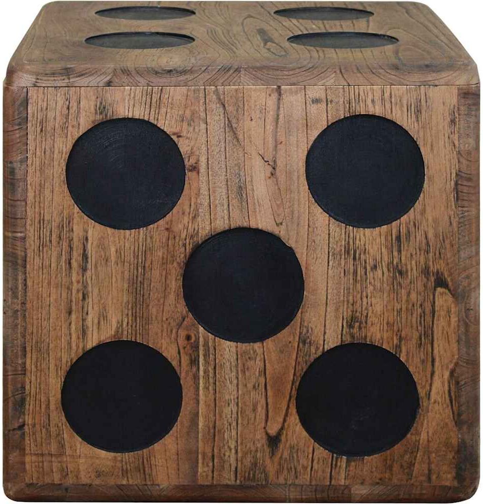 vidaXL Boîte de rangement Bois Mindi 40x40x40 cm Design Dés