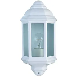 Außen Wand Lampe Aluminium Glas Leuchte Weiß Dimmbar IP44 Veranda Beleuchtung