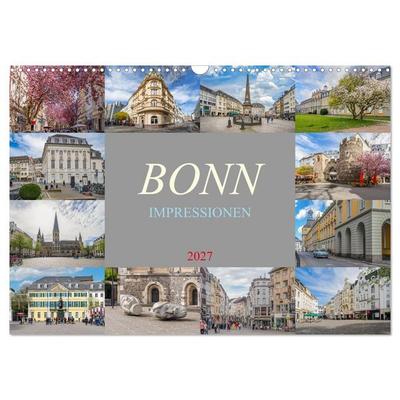 Bonn Impressionen (Wandkalender 2027 DIN A3 quer), CALVENDO Monatskalender