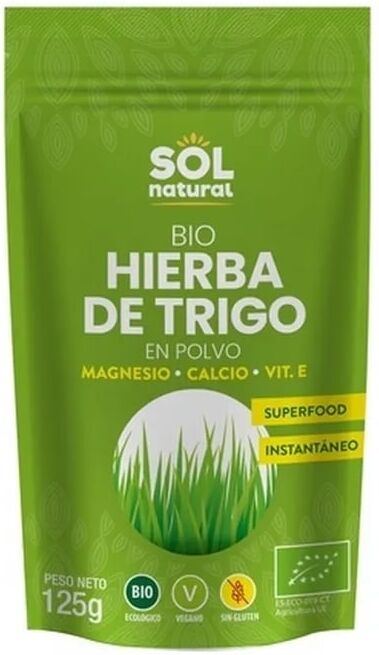 Sol Natural Erva Trigo Em Pó Sem Glúten Bio 125g