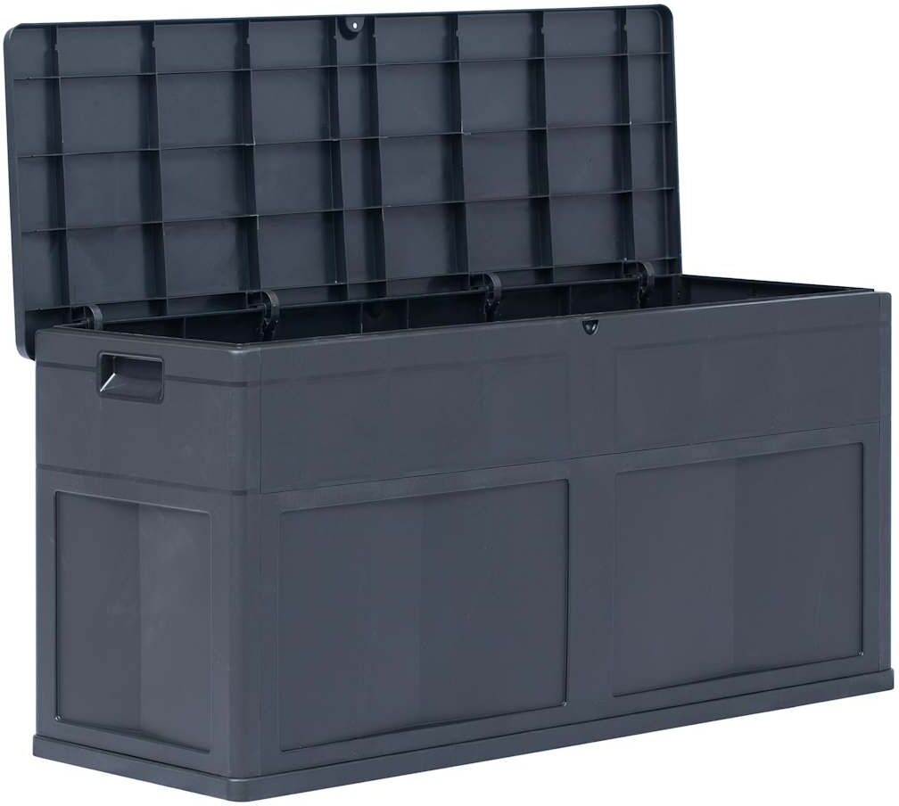 vidaXL Boîte de rangement de jardin 320 L Noir
