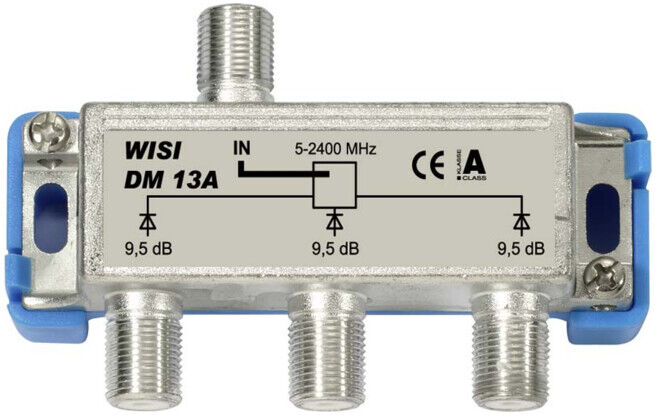 Wisi Répartiteur 3 voies 5-2400 MHz, 9,5 dB DM13A (16578)