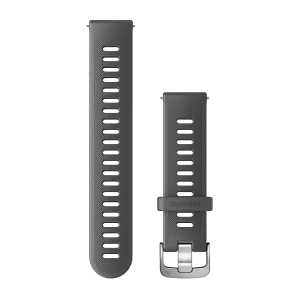 Garmin Schnellwechsel-Armbänder (20 mm) Dunkelgrau Edelstahl-Teile in Silber