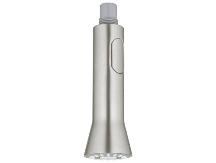 GROHE Ersatzteil, Spülbrause für Küchenarmaturen, einfacher Austausch Spülbrause als Ersatzteil, passend für GROHE Küchenarmaturen mit Ausziehauslauf, hochwertige Verarbeitu (edelstahl, 46731DC0)