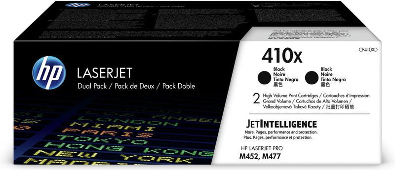 Druckerpatrone kompatibel mitHP 410X (CF410XD) Toner 2x Schwarz Hohe Kapazität - Multipack