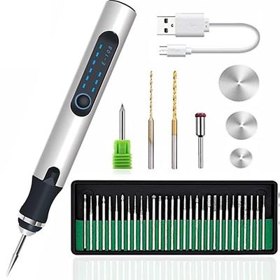kabelloser elektrischer Graveur tragbarer Ätzstift USB wiederaufladbarer Graveur Rotationswerkzeug Gravur Schmuck Glas Holz Stein Metall Kunststoff