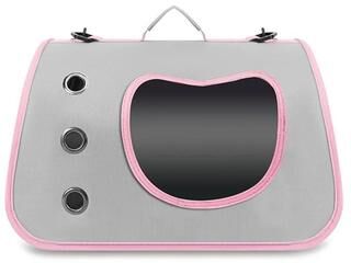 Uplift Essentials Portable Foldable Breathable Pet Carrier Bag pink