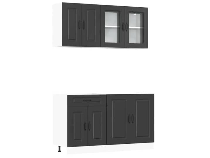 Kalmar Küchenschrank-Set, 4-teilig, Holz Verstellbare Füße, Wandbefestigung im Lieferumfang enthalten, Schrauben und Dübel nicht im Lieferumfang enthalten