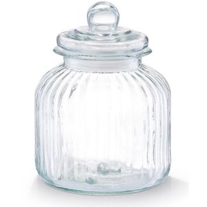 Zeller Vorratsglas Nostalgie 19935, mit Glasdeckel, 2,8 Liter, rund, luftdicht