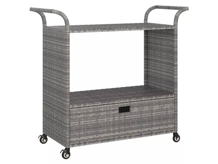 VidaXL - Barwagen rattan, One Size, Grau