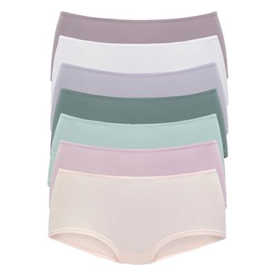 Panty VIVANCE, Damen, Gr. 36/38, Single Jersey, bunt (rosa, puder, grün, flieder, weiß), Single Jersey, Obermaterial: 95% Baumwolle, 5% Elasthan, unifarben, bequem, Unterhosen Panty, in frischen und gedeckten Farben