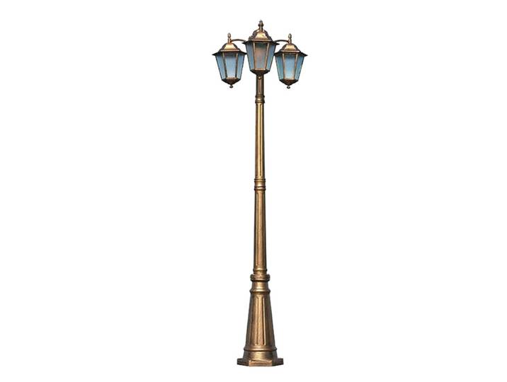 Poteau de lampe épaissi de style européen, lampadaire en aluminium, lampe de jardin, éclairage de route extérieur, H 2.5m