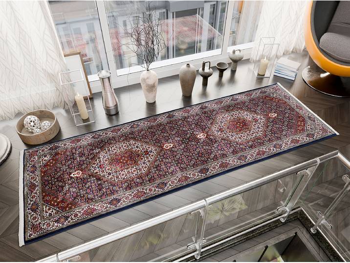 Tapis de couloir Caravansary 80 x 200cm Bleu/Rouge/Rouge/Bleu