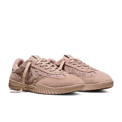Sneaker CONVERSE "RUN STAR TRAINER FLORAL", Damen, Gr. 39, rosa (dried earth), Leder, Schuhe Sneaker, für sportlichen Look im Alltag, bequem, sportlicher Stil