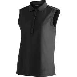 MAIER SPORTS Damen Polo Ulrike Sleeveless, Größe 38 in Schwarz Schwarz