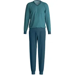 Tchibo - Calida Streamline Pyjama-Set mit Bündchen - Herren - Gr. XL - petrol/print