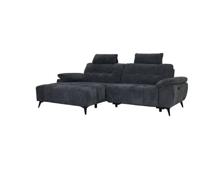 Feeling4Home Ecksofa, Verstellbare Rückenlehne und Fußstützen, Kopfstützen, USB-Anschluss