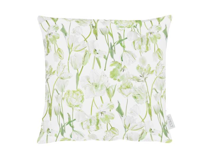 Housse de coussin 6449 Blanc/Vert clair 40 x 40cm Tissu mélangé