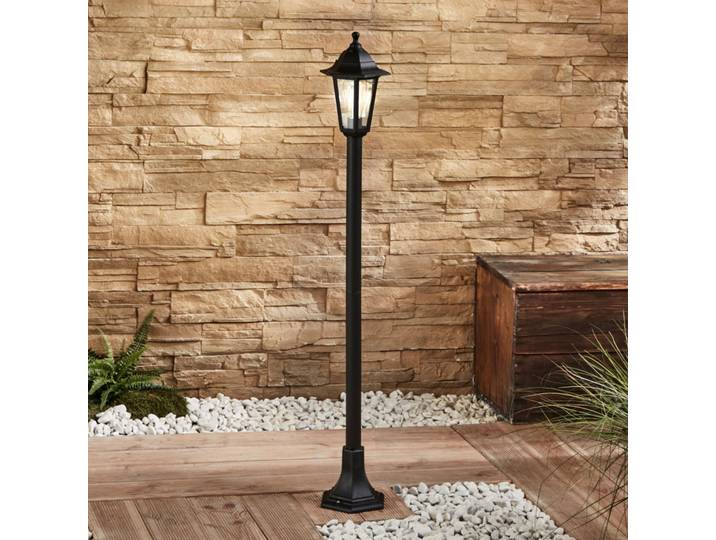 Lampe d'extérieur Nane noire - Lindby - Balcon - Ancien - Plastique - À ampoule unique