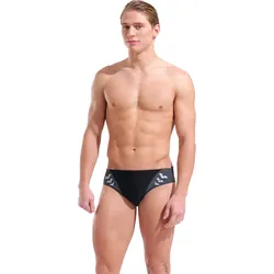 Arena Steplogo Herren Badehose Slip Black-Asphalt - 4