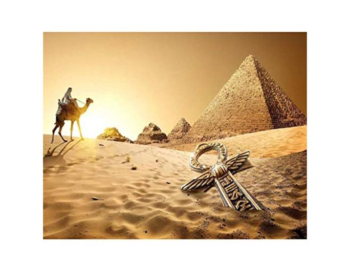 Puzzle 3000 Teile für Erwachsene,Mensch und Pyramide in der Wüste Puzzles Geschicklichkeitsspiel für die Ganze Familie, Landschaf Puzzle Schwer Dekompressionder Erwachsenenpuzzle ab 14 Jahren-48.03x3