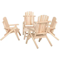 vidaXL, Gartenlounge, Tadenos (2x Stuhl + 2x Bank + Tisch)