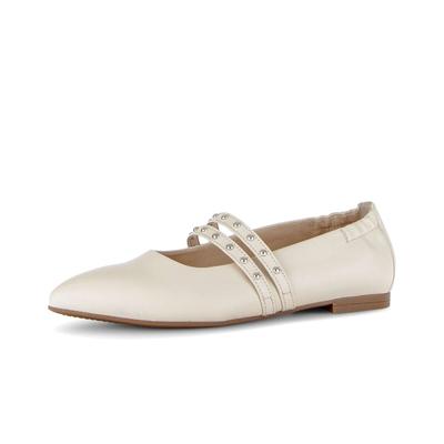 Ballerina GABOR "Eleganter Ballerina", Damen, Gr. 41, beige, Schuhe Ballerina