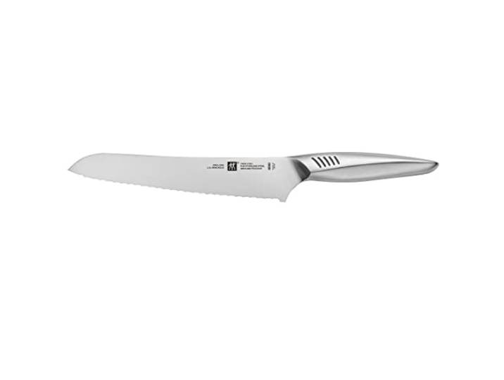 ZWILLING ZWILLING Twin Fin II Brotmesser, 20 cm, Rostfreier N60-Edelstahl, Griff im Kiemendesign, Silber