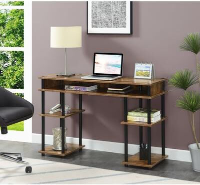 Convenience Concepts Designs2Go No Tools Student Desk with Shelves