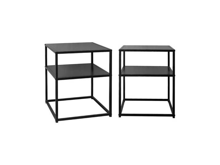 sweeek - Table de chevet métal 1 étagère (lot de 2) INDUSTRIELLE