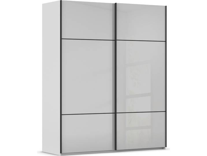 rauch Kleiderschrank Schrank Garderobe Schlafzimmerschrank SCALE-TRIO edle dreigeteilte Front mit 2 Zierleisten Glasfront MADE IN GERMANY