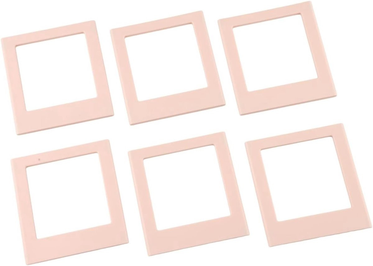 Set van 6 magnetische acryl fotolijsten - Lichtroze
