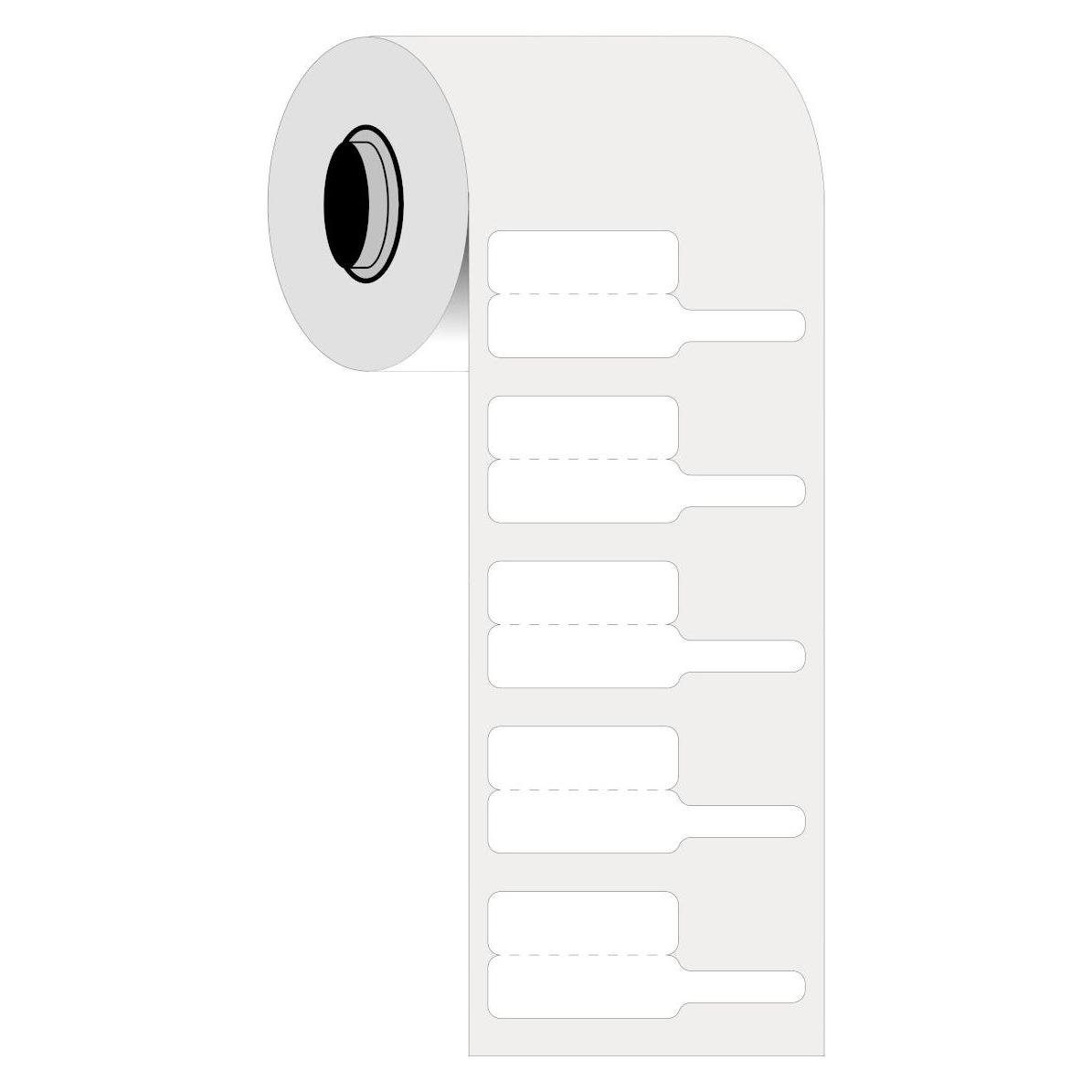 Brady B33FP-01-425, Polypropylen, Weiss, matt, 30.00 x 10.00 mm, Fähnchen, permanent, Layout 1 (100 (55.88 mm) (361733)