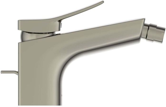 Ideal Standard Bidetarmatur BC760GN mit Ablaufgarnitur, Ausladung 133mm, Silver Storm