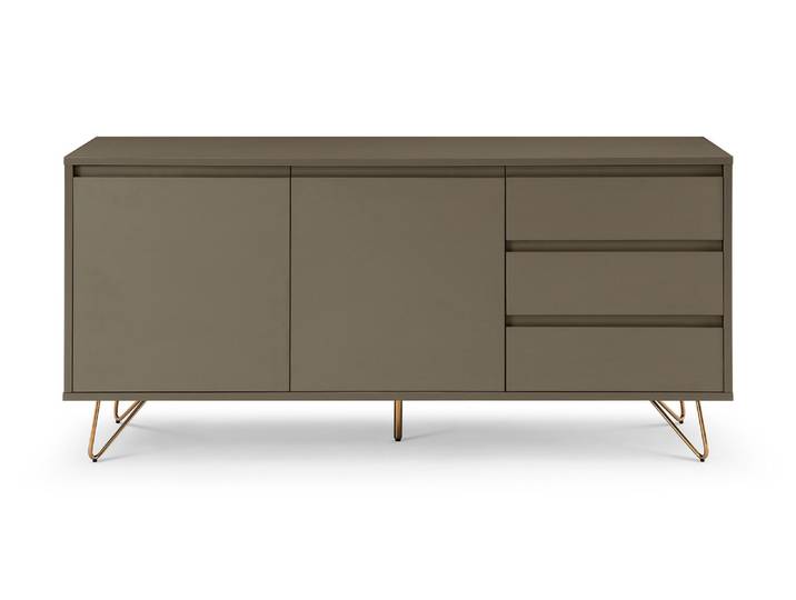 Sideboard, Holzwerkstoff, 150×40×70 cm, Mit 2 Türen & 3 Schubladen, Skandinavisch