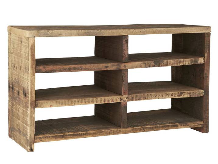 Ib Laursen Zubehöraufbewahrungsständer Ib Laursen - Display Regal Ablage Holz Unika 6 Fächer H36xL64xB21cm